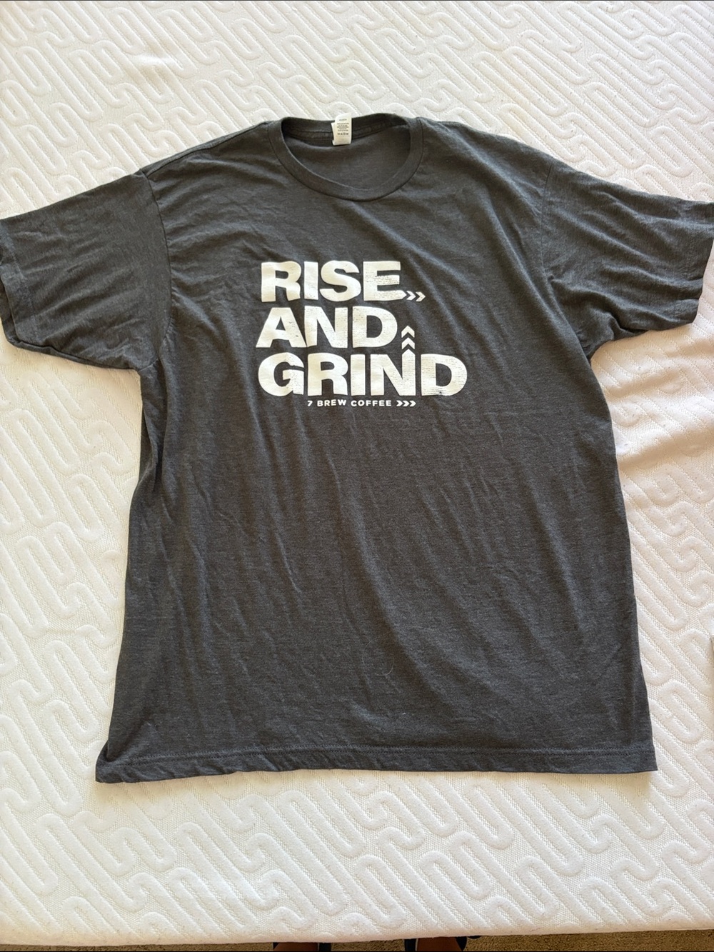 Tultex Charcoal 'Rise and Grind' Graphic Tee